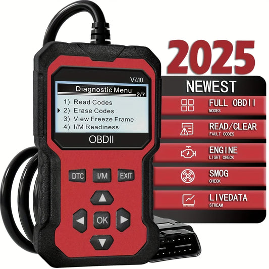 2025 OBD2 Car Diagnostic Scanner – Read & Clear Engine Codes
