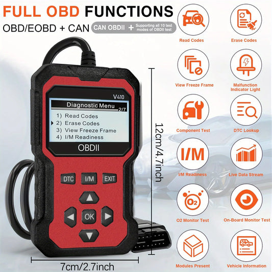 2025 OBD2 Car Diagnostic Scanner – Read & Clear Engine Codes