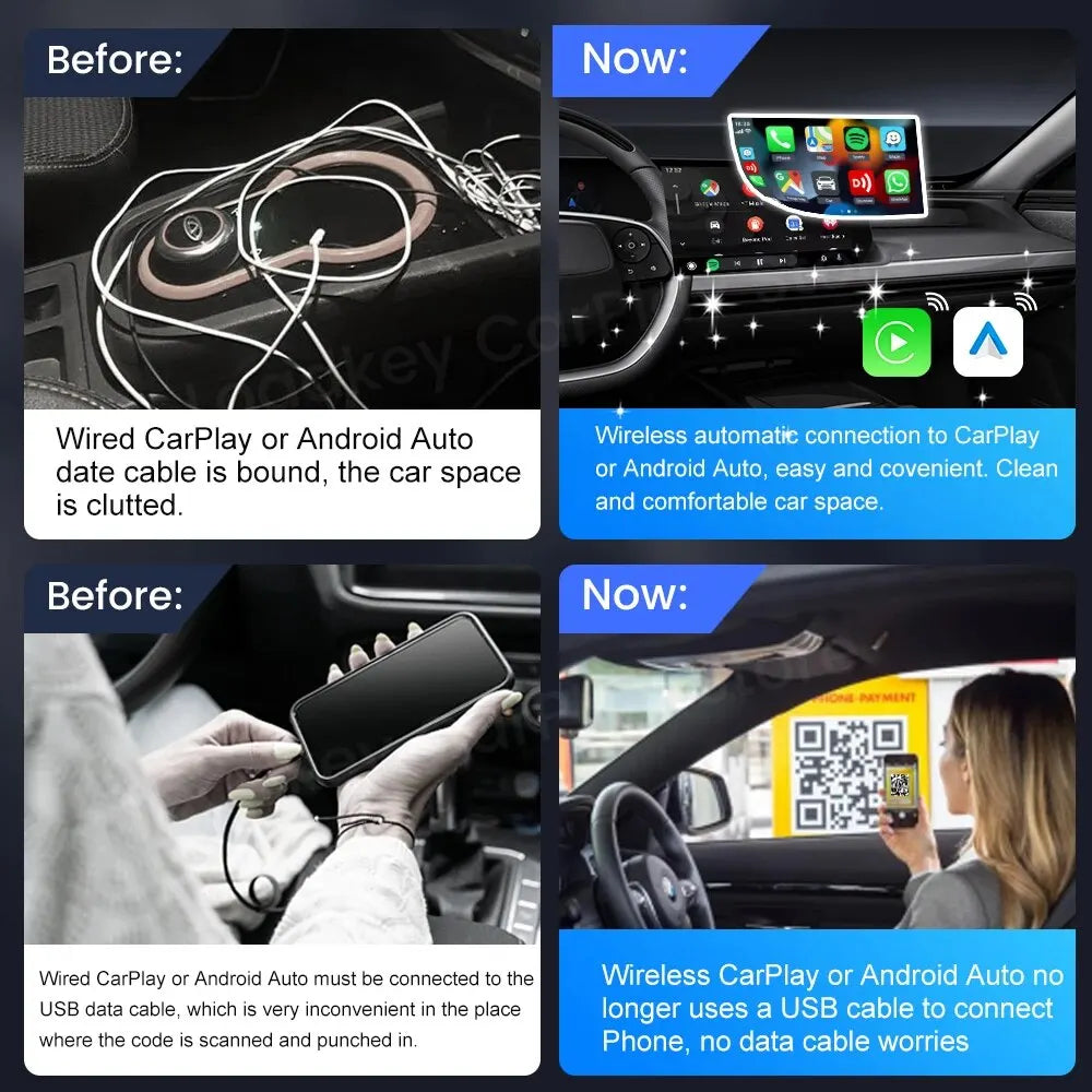 CarlinKit 5.0 – Wireless CarPlay & Android Auto USB Adapter