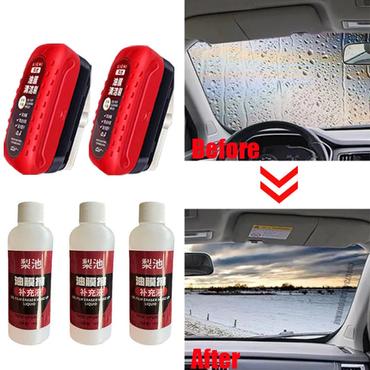 Anti-Glare Car Glass Oil Film Remover – Rainproof & Clear View